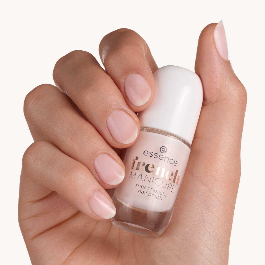 ESSENCE French Manicure Sheer Beauty Nail Polish Vernis Ongles Peach Please! Vernis Ongles